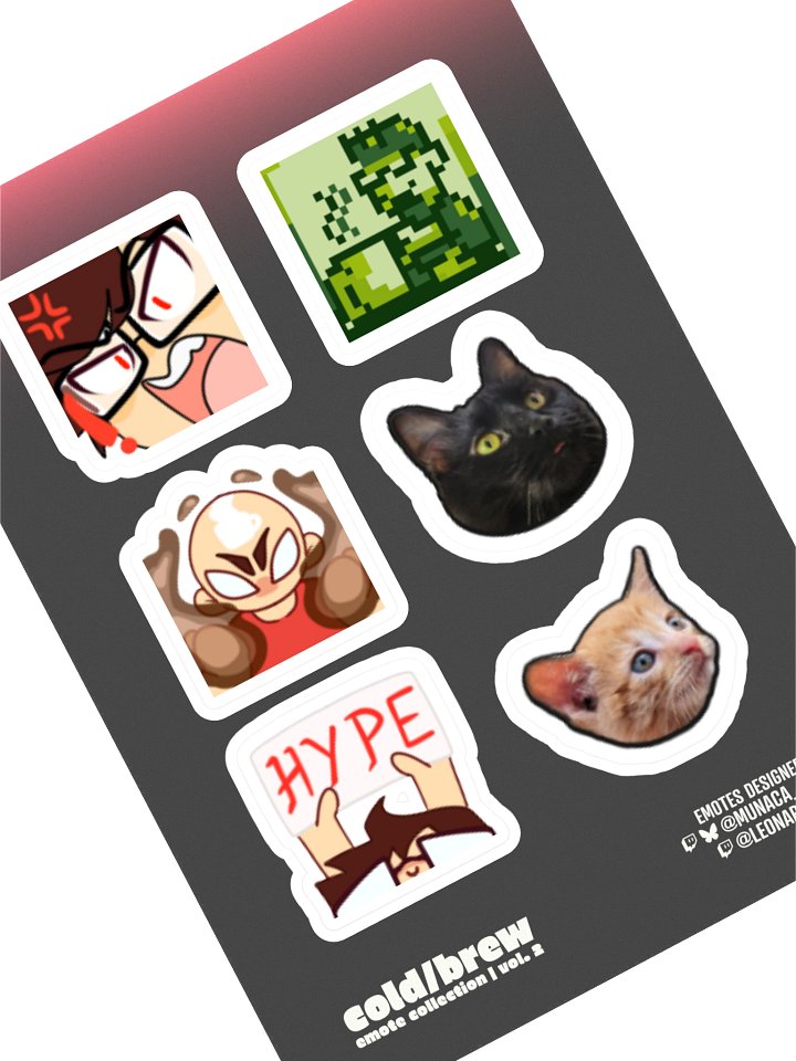 "Cold/Brew Emote Collection | Vol. 2" Sticker Sheet product image (1)