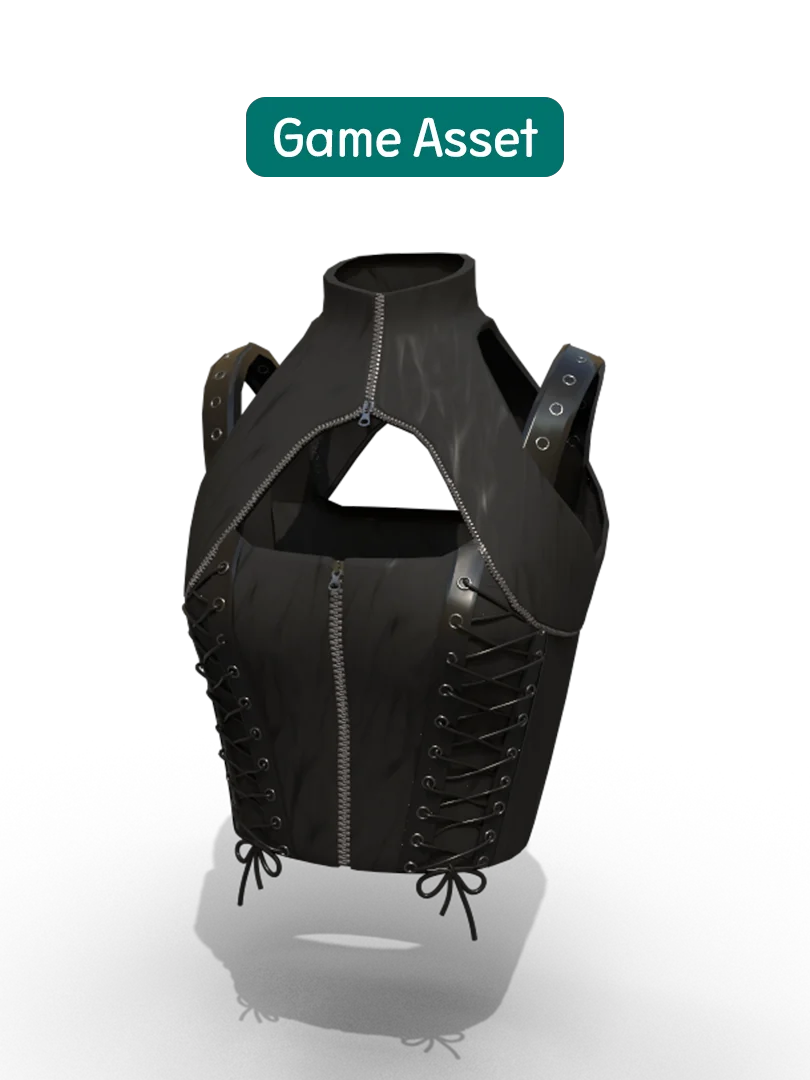Goth Top /Unwarapping, Fbx, Obj product image (1)