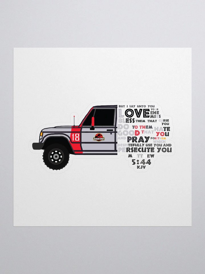 Raider Bible Verse (Matthew 5:44) Sticker product image (1)