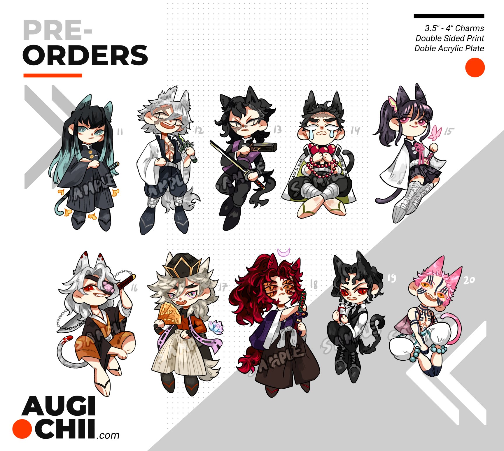 ⏰[PRE-ORDER | ENDS Jan 14th] Demon Slayer // Double Sided Acrylic Charms product image (2)