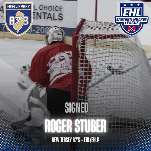 2008 goalie Roger Stuber has officially signed with the @nj87s !