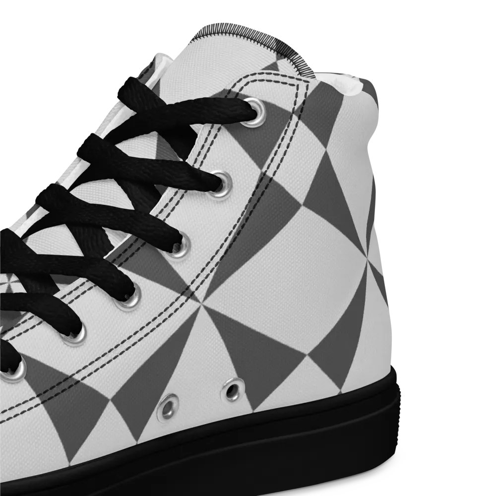 BBG Grey/White Pattern High Tops - Black Soles product image (10)