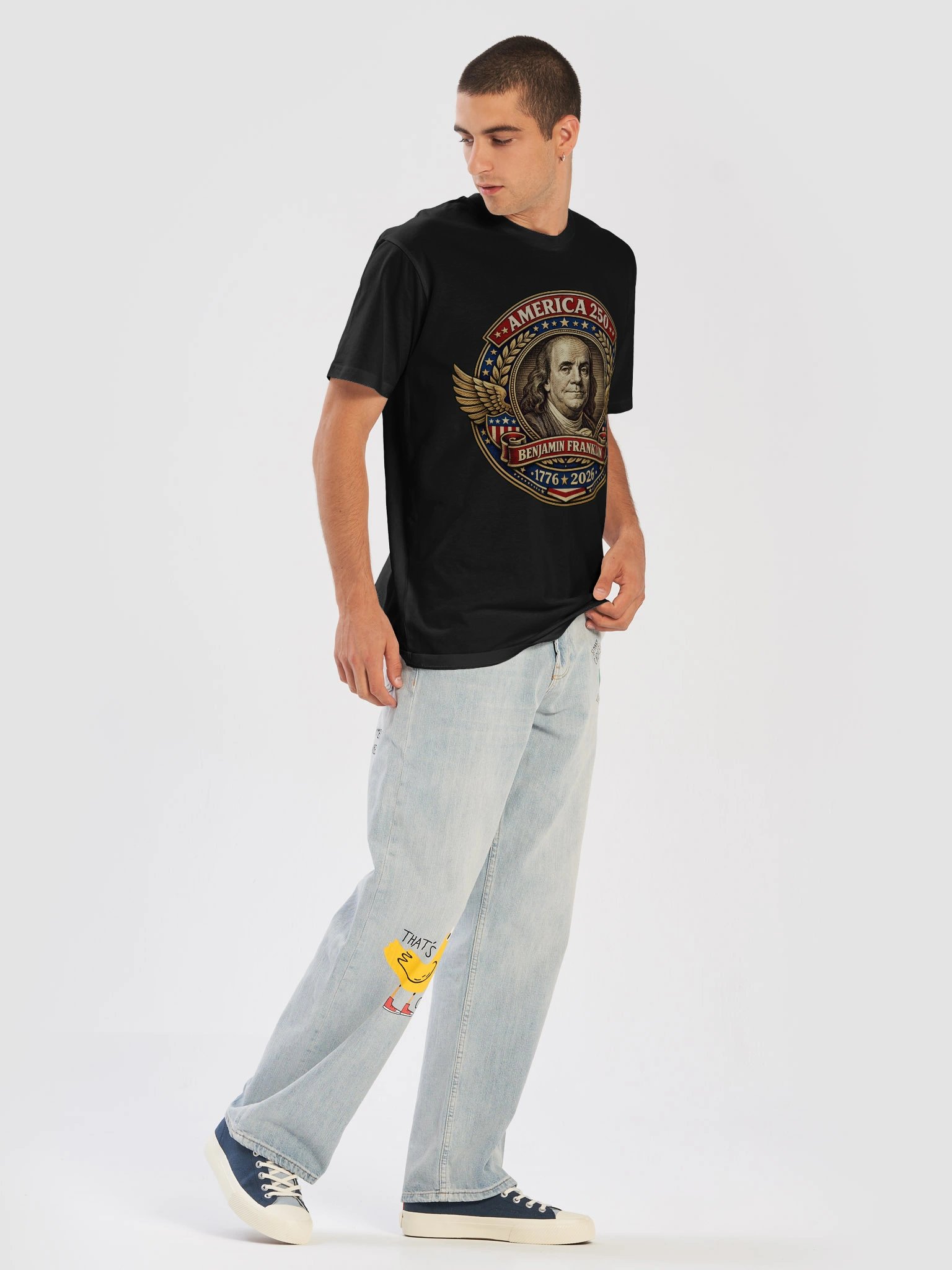 America 250: Benjamin Franklin Founding Fathers Premium Tee product image (5)