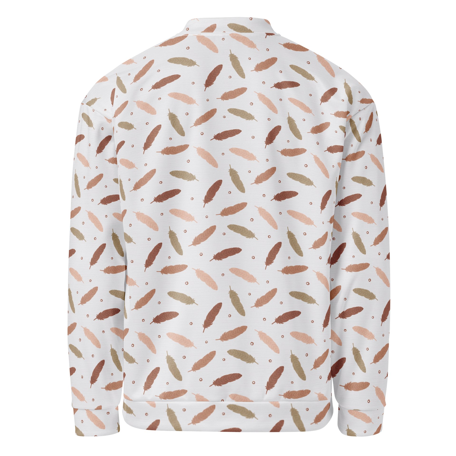 Mocha Mousse Feathers Bomber Jacket product image (2)