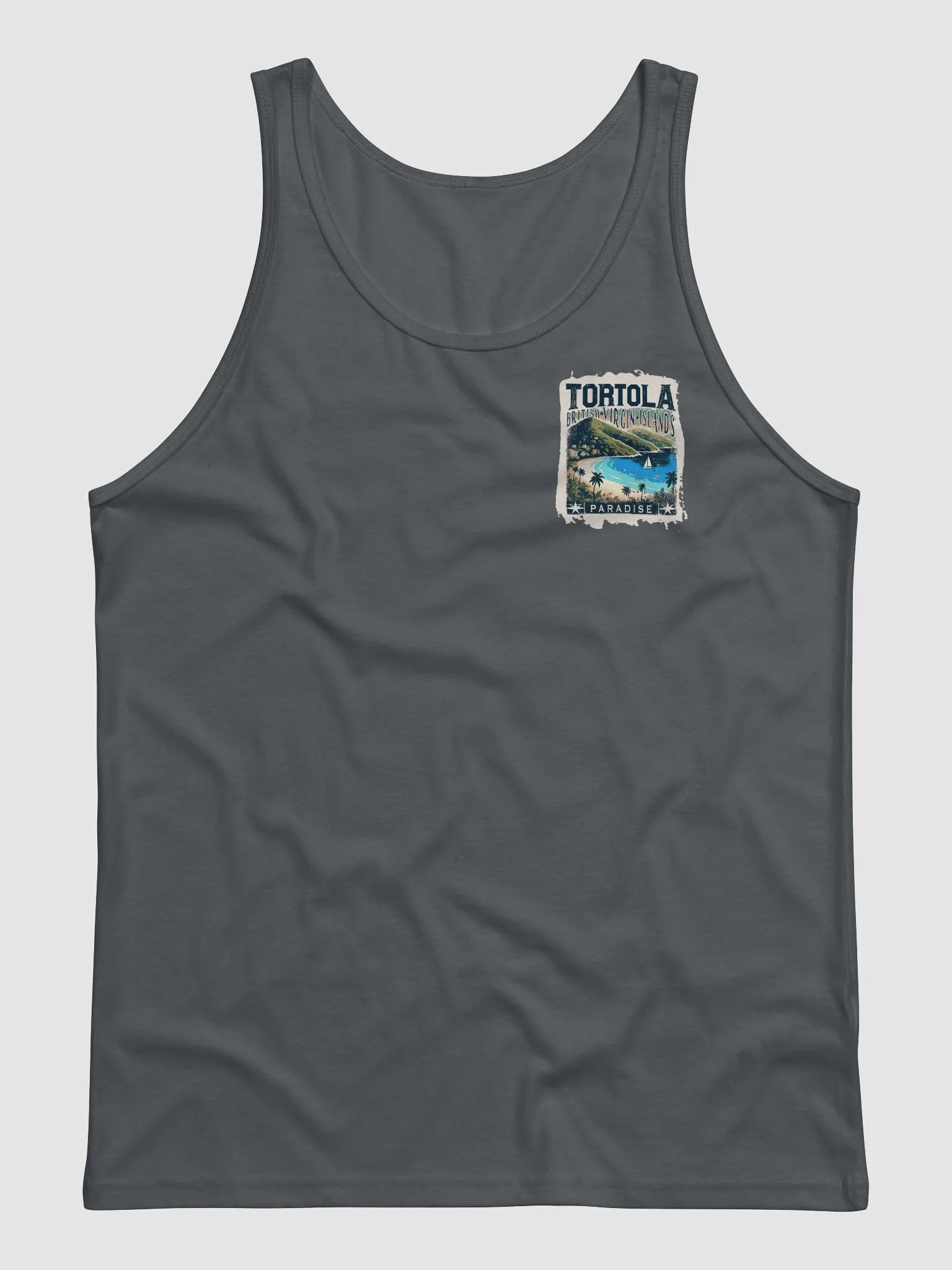 TORTOLA BRITISH VIRGIN ISLANDS TANK TOP, SMALL PRINT FRONT, LARGE PRINT BACK product image (1)