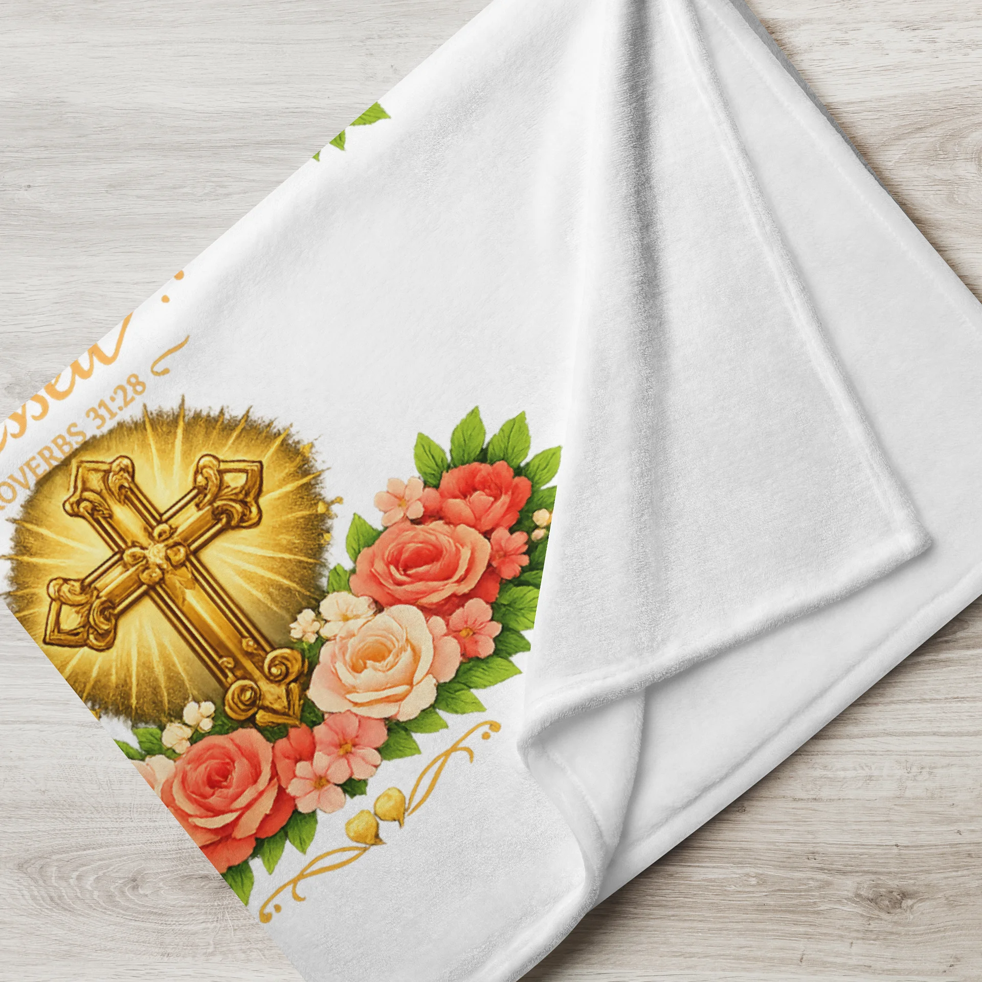Blessed Hallelujah Cross Throw Blanket product image (2)