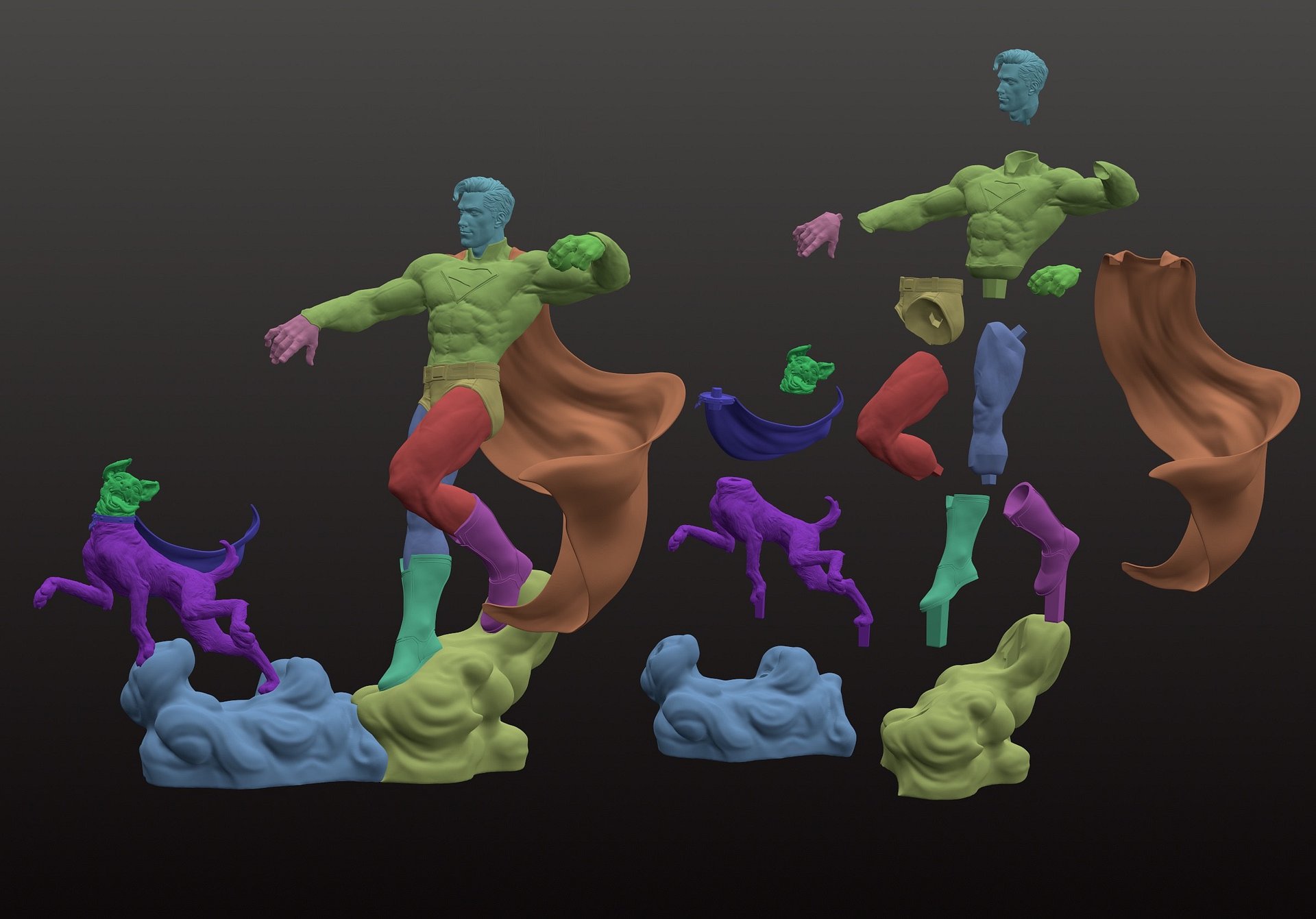 Superman And Krypto - STL product image (6)