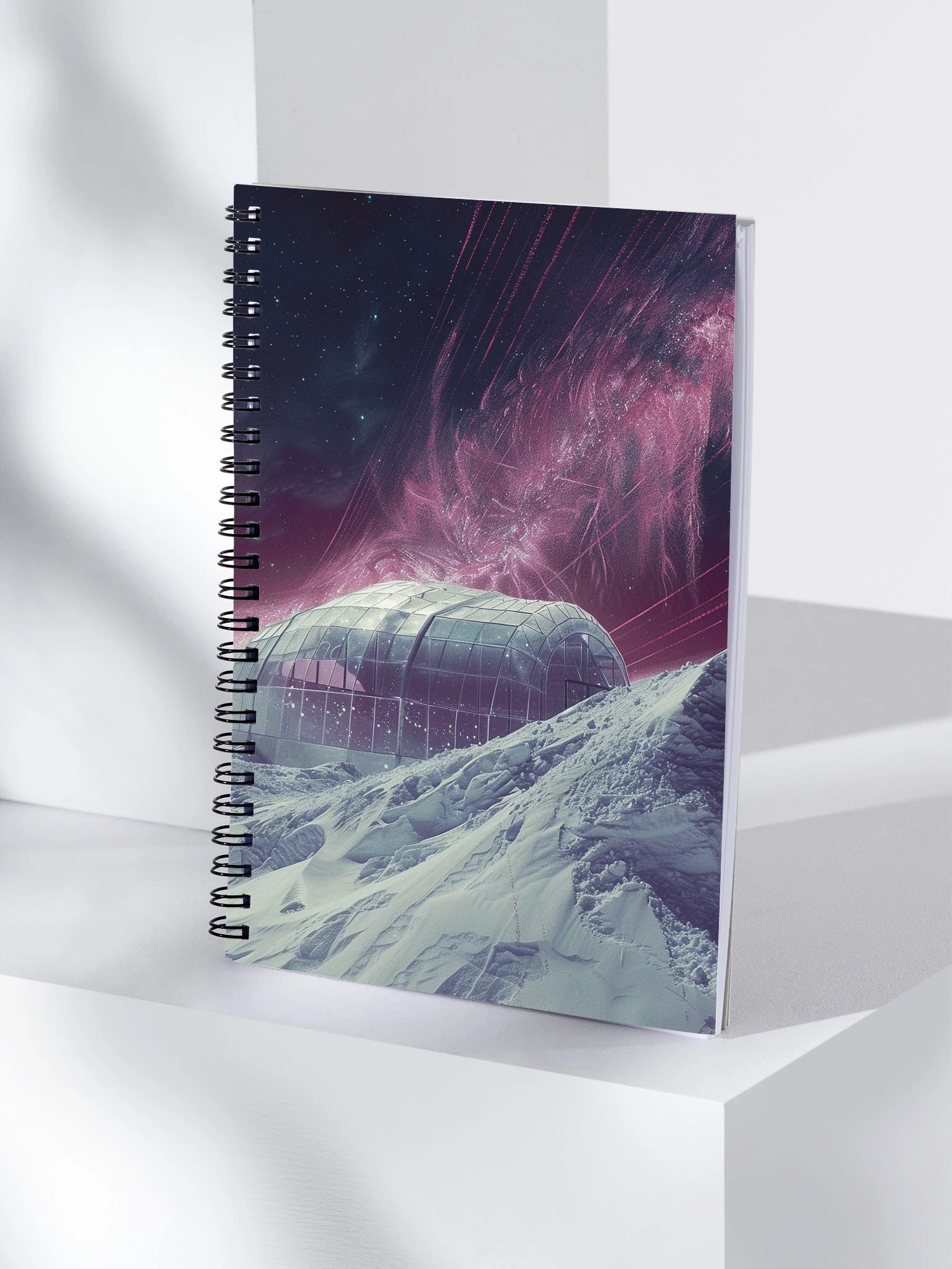 Muted Blue Greenhouse Module Spiral notebook product image (4)