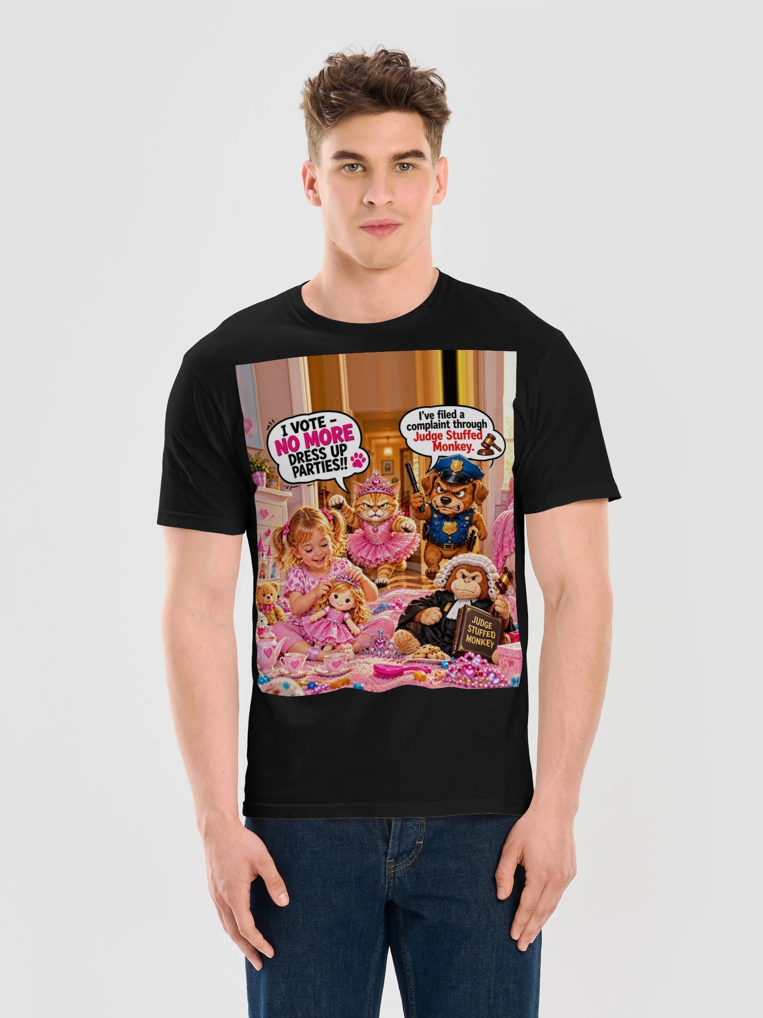 1 Earth Prints Princess Cat Cop Dog Gildan 64000 Tee product image (31)