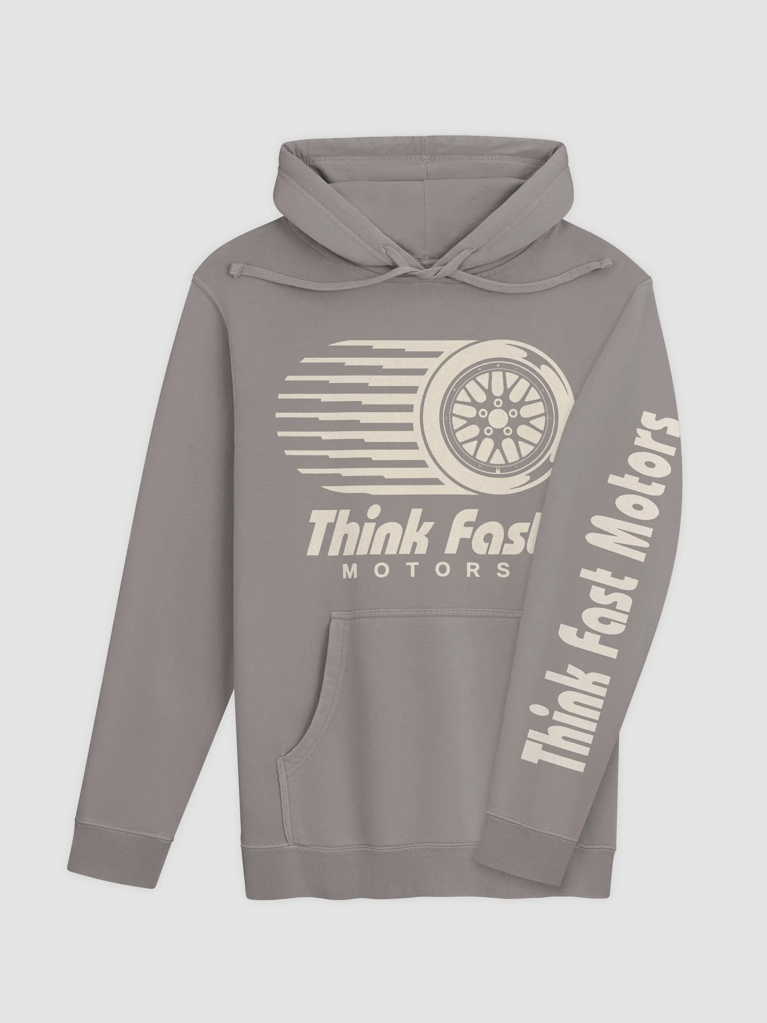 Think Fast Motors Speed Wheel Hoodie - Cement product image (4)