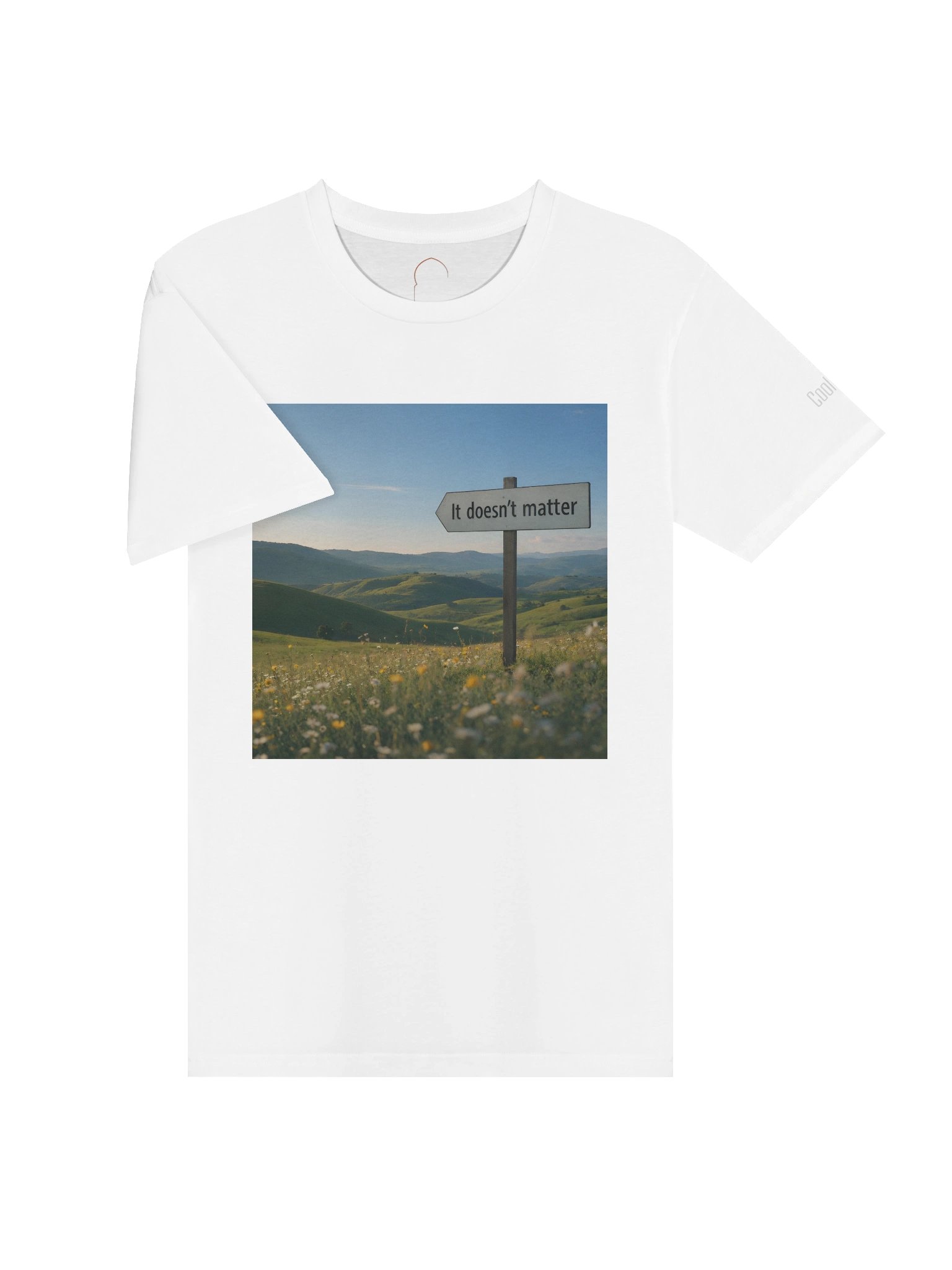 It Doesn’t Matter Unisex T-Shirt – Minimalist Philosophy Landscape Tee product image (3)