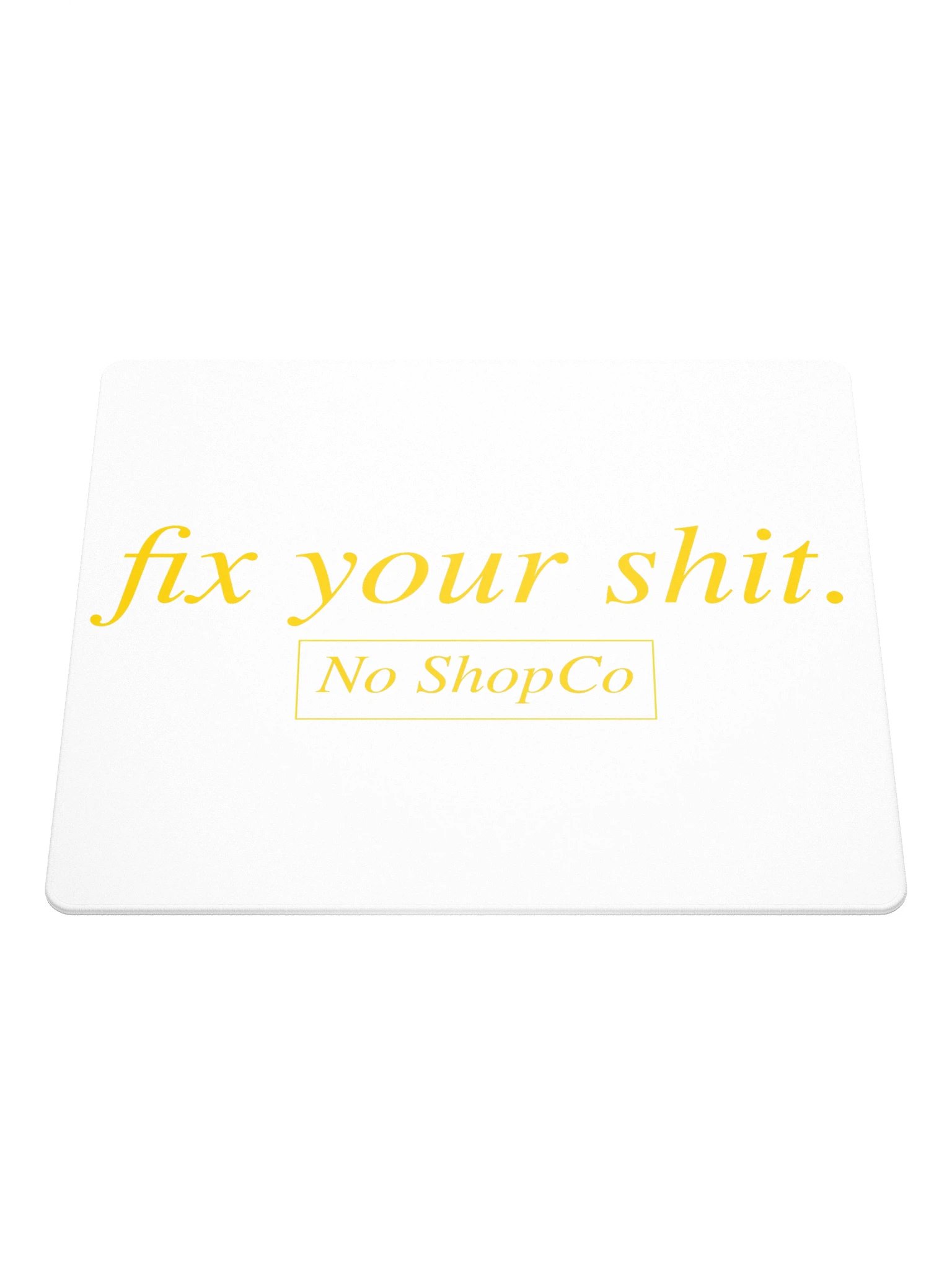 No ShopCo Gaming Mouse Pad - Yellow on White product image (1)
