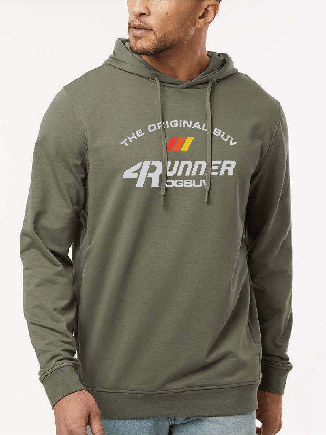 Simple Unisex Premium Hoodie - Olive/White product image (1)