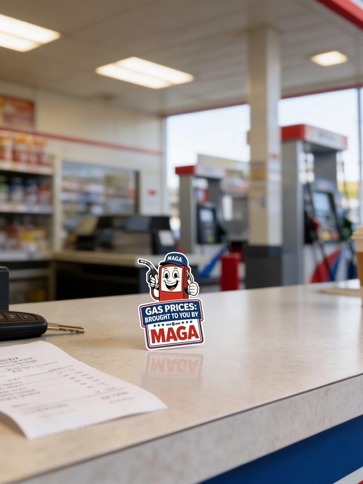 Gas Prices Brought To You By MAGA Stickers, Funny Gas Pump Stickers, Bulk Packs 25 to 1000 product image (4)