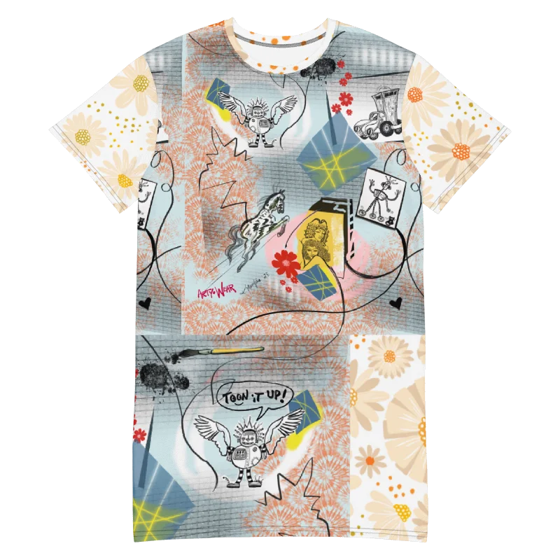 Toon it Up! T-Shirt Tunic Dress 'Robot Story' product image (1)