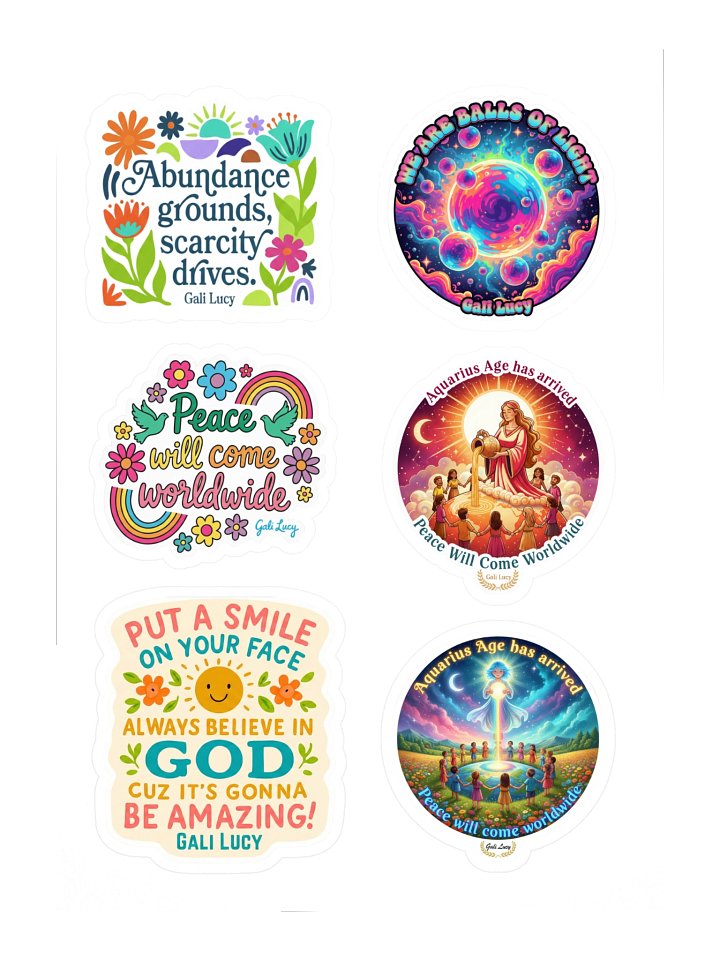 Set of 6 Stickers - Style 15 product image (1)