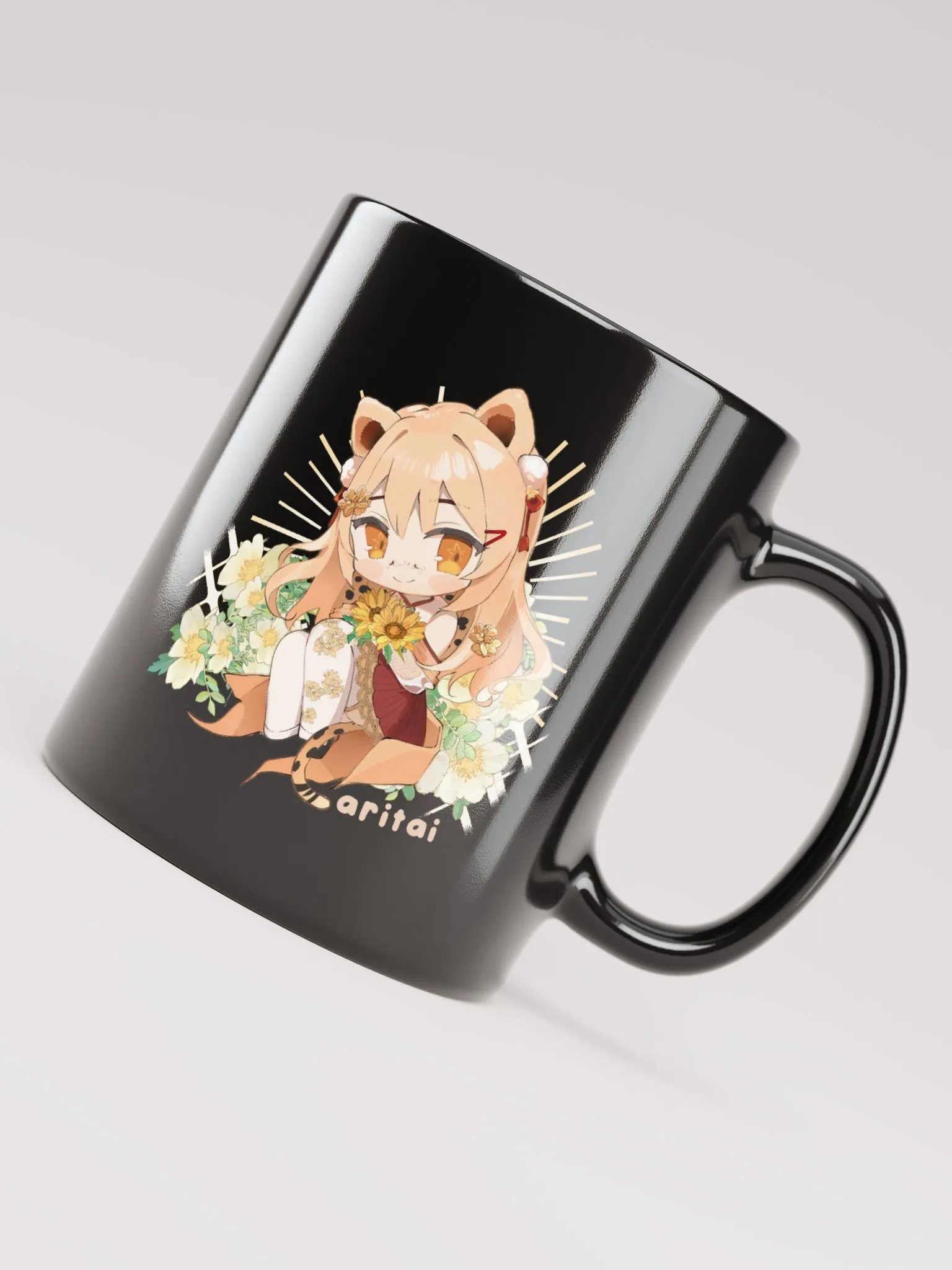 aritai 🌻 Flower Mug (Black) product image (3)