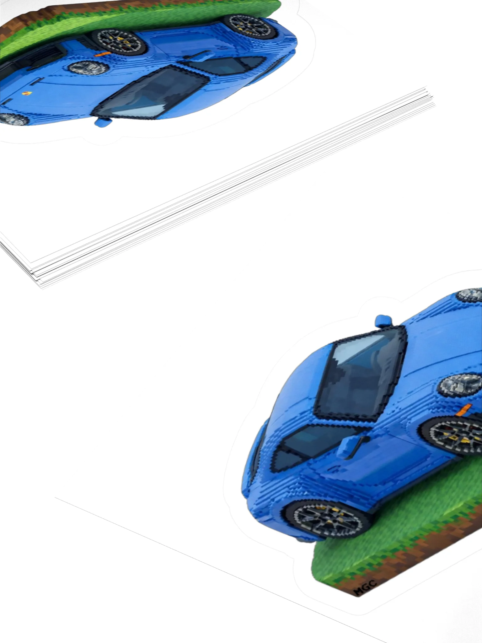 Shark Blue Porsche 911 GT3 Touring Sticker (Pixel, Retro, Minecraft) product image (10)
