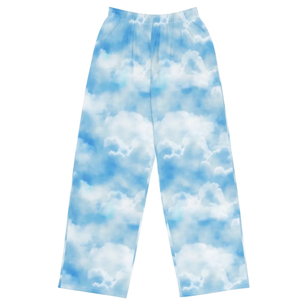 Clouds Unisex Wide-Leg Pants product image (6)