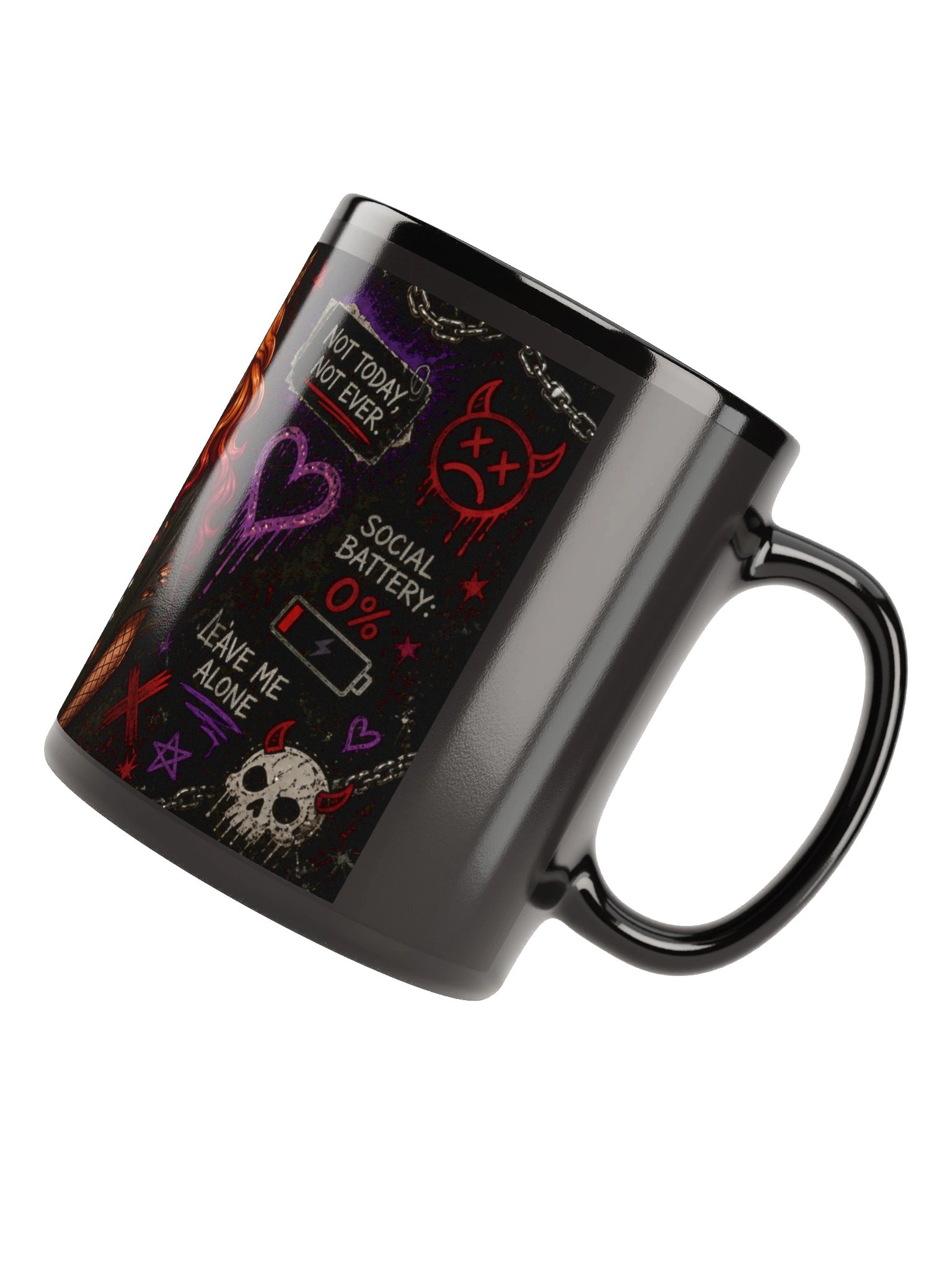I HATE IT HERE — Black Glossy Goth Mug product image (11)