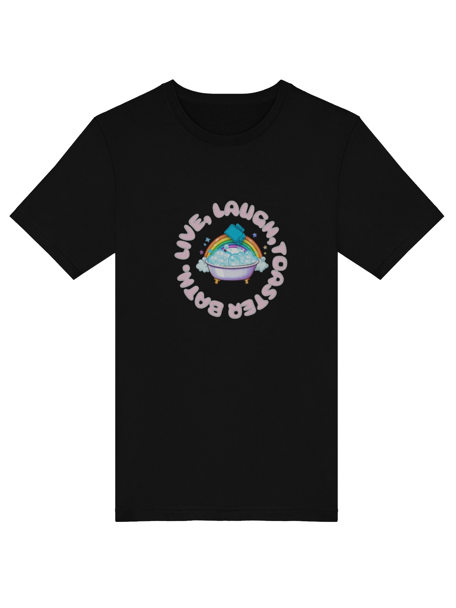 Live, Laugh, Toaster Bath Tee Shirt- Large Pattern product image (39)