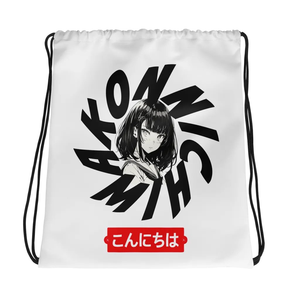 Konnichiwa Anime Drawstring Bag product image (1)