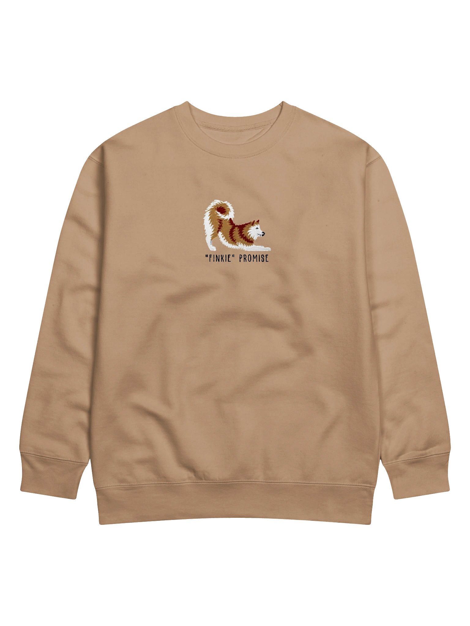 Finkie Promise Sweatshirt (Embroidered) of a Finnish Spitz(Gold) product image (3)
