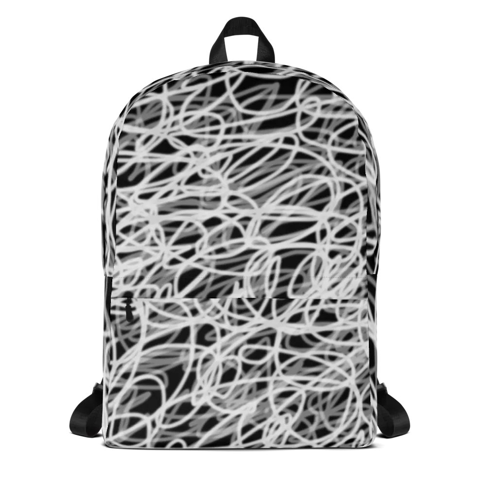 Squiggled zebra backpack product image (9)
