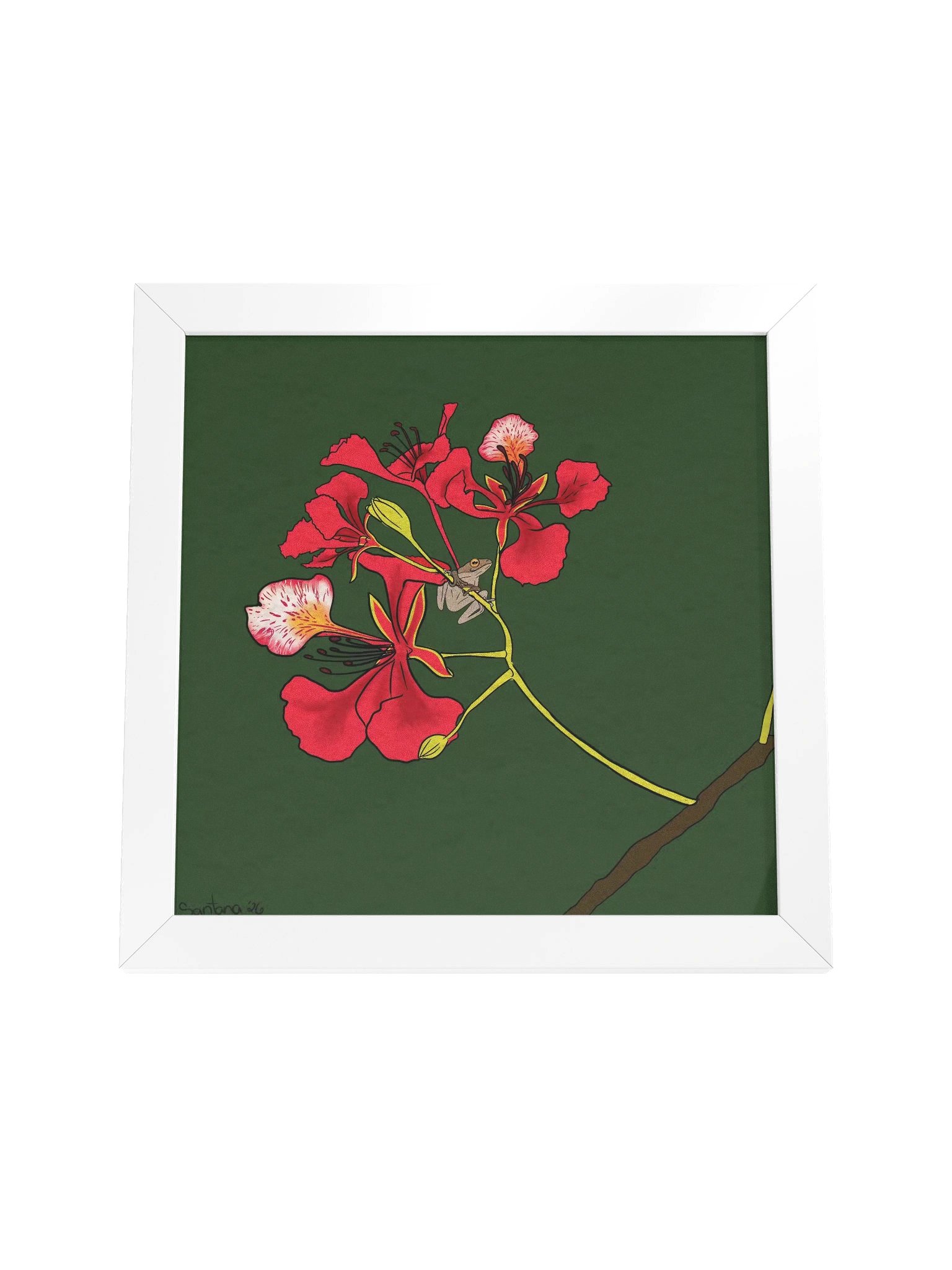 Legacy in Bloom: Flamboyán & Coquí (Framed Gallery Print) product image (47)