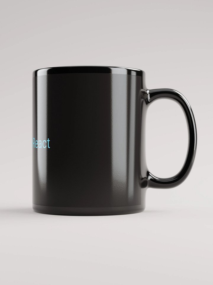 I love React Black Mug product image (1)