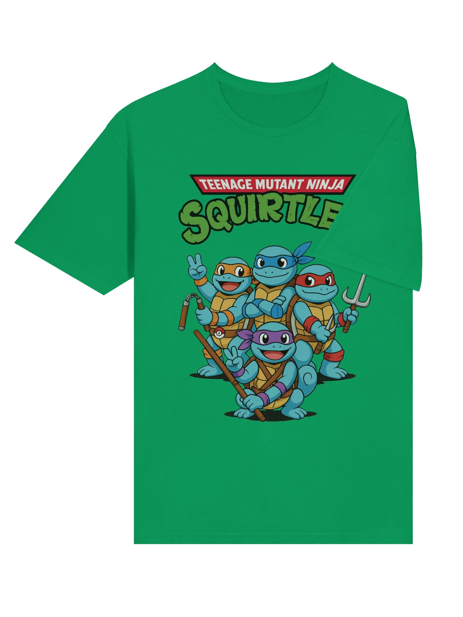 Ninja Squirtles Shirt – TMNT Pokémon Mashup Tee, Retro Cartoon Parody, Squirtle Squad Ninja T-Shirt product image (6)