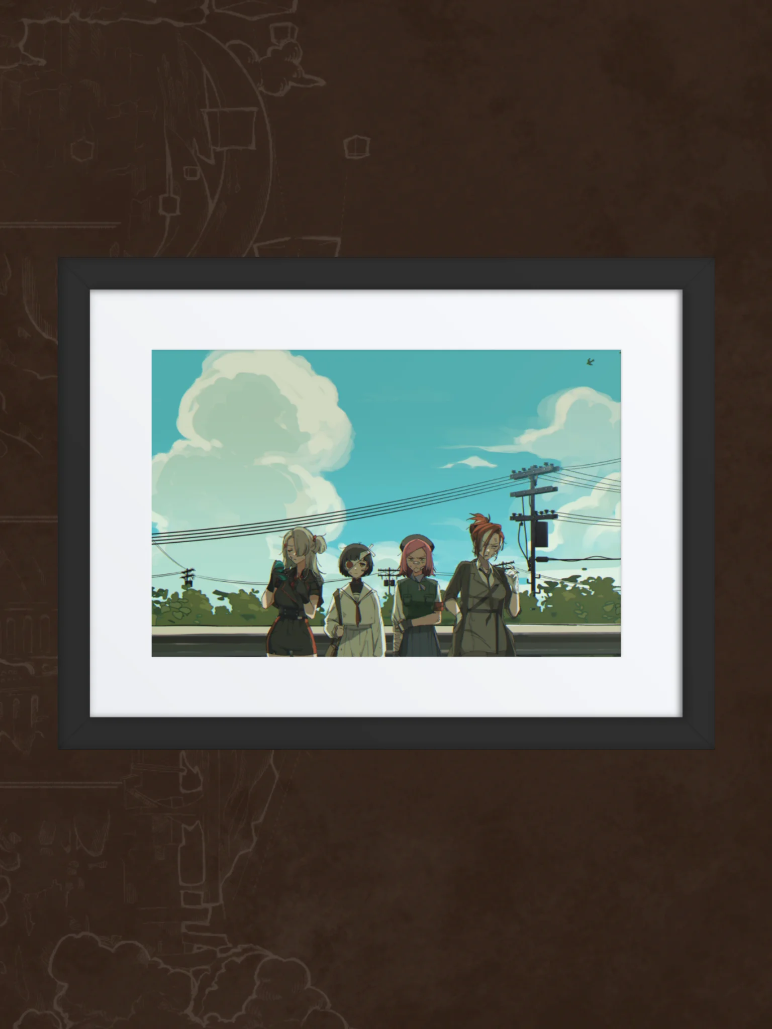 Framed Off-duty squad print product image (1)