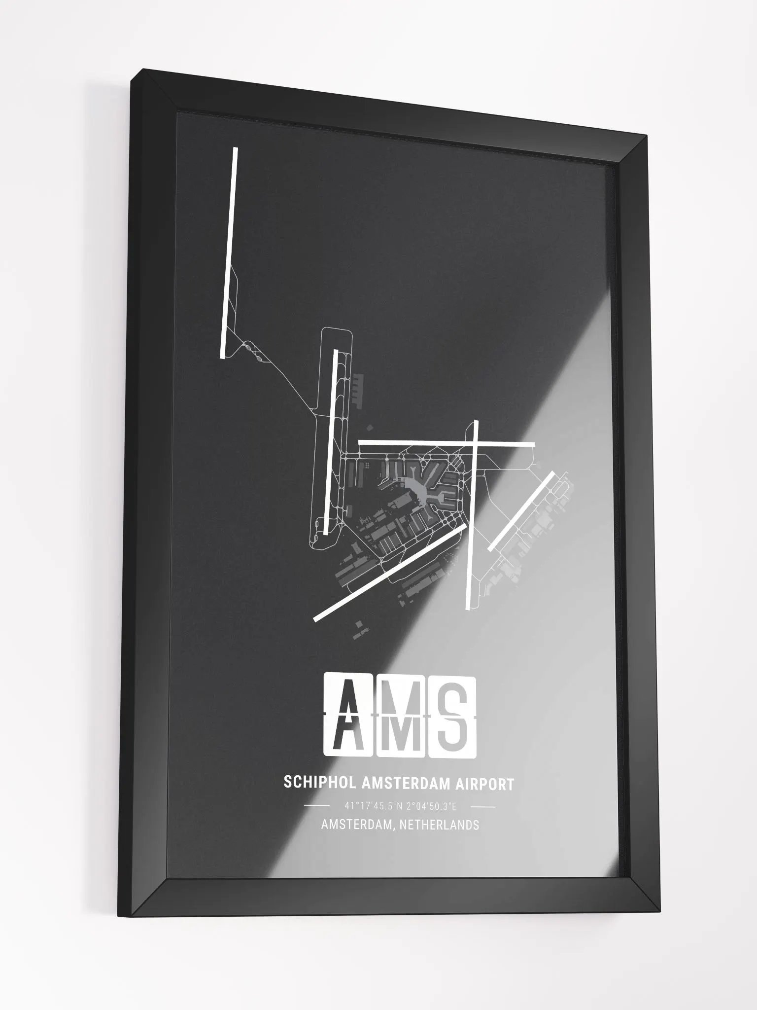 Framed Airport AMS Premium Map On Matt Paper product image (3)