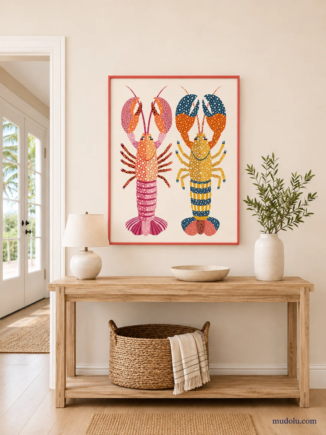Colorful Lobster Wall Art, Coastal Seafood Printable product image (8)