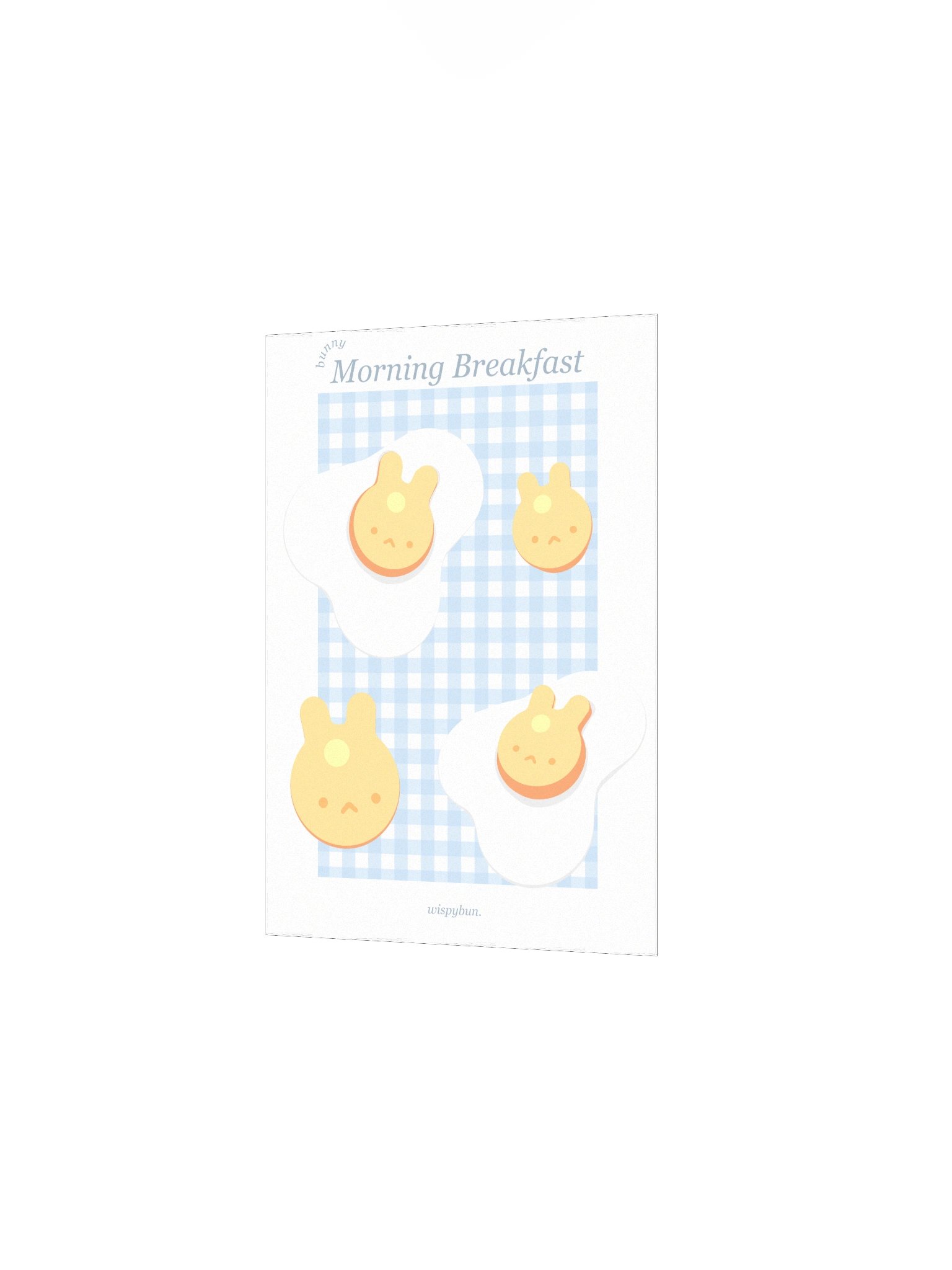 Bunny Morning Breakfast (Blue) Print product image (3)