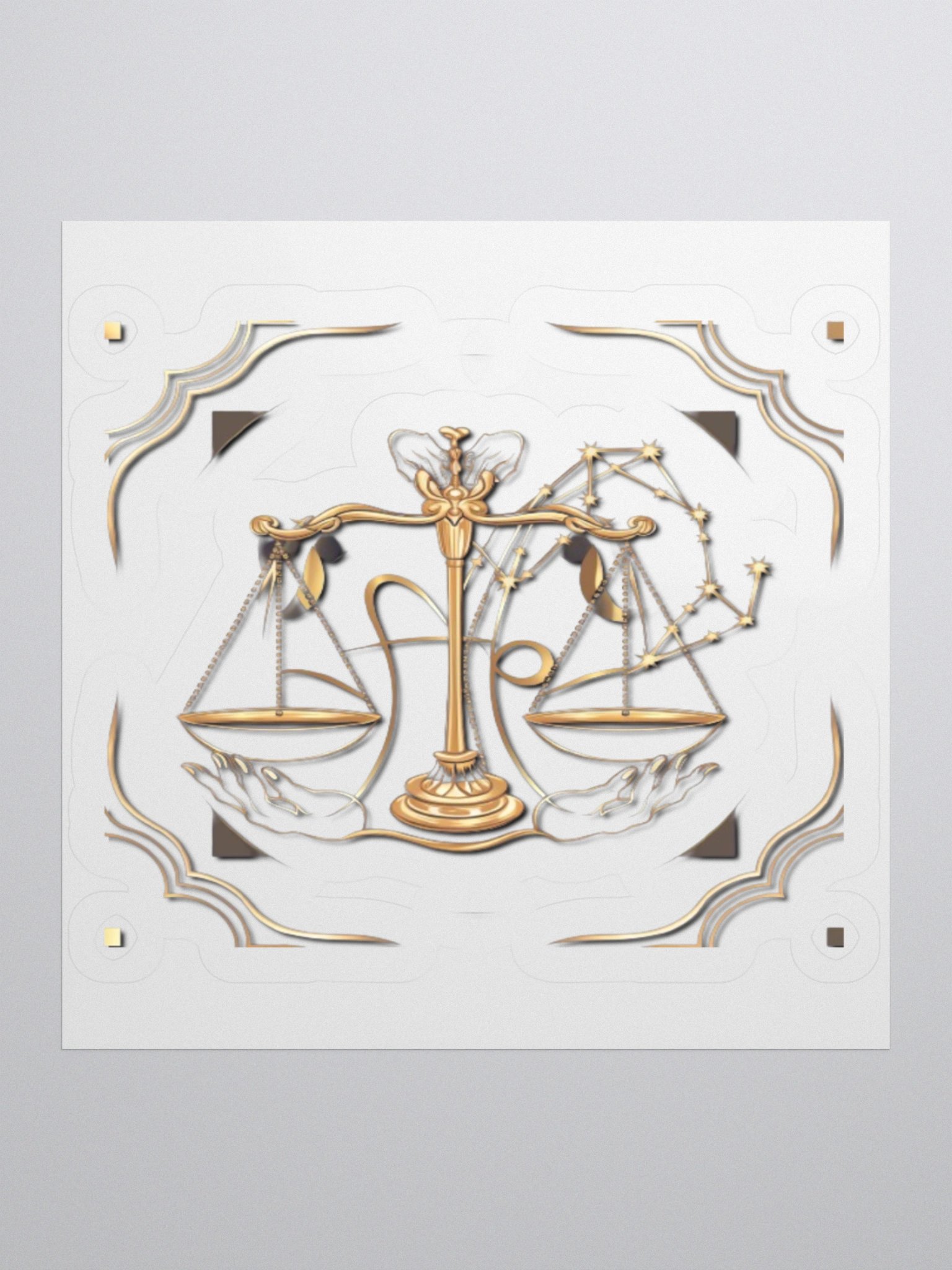 Libra Scales & Constellation Kisscut Stickers product image (1)
