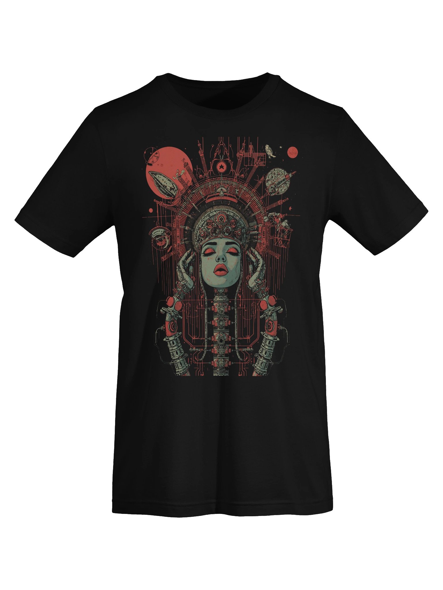 Retro Futurist Cyborg Muse Lightweight T-Shirt product image (4)