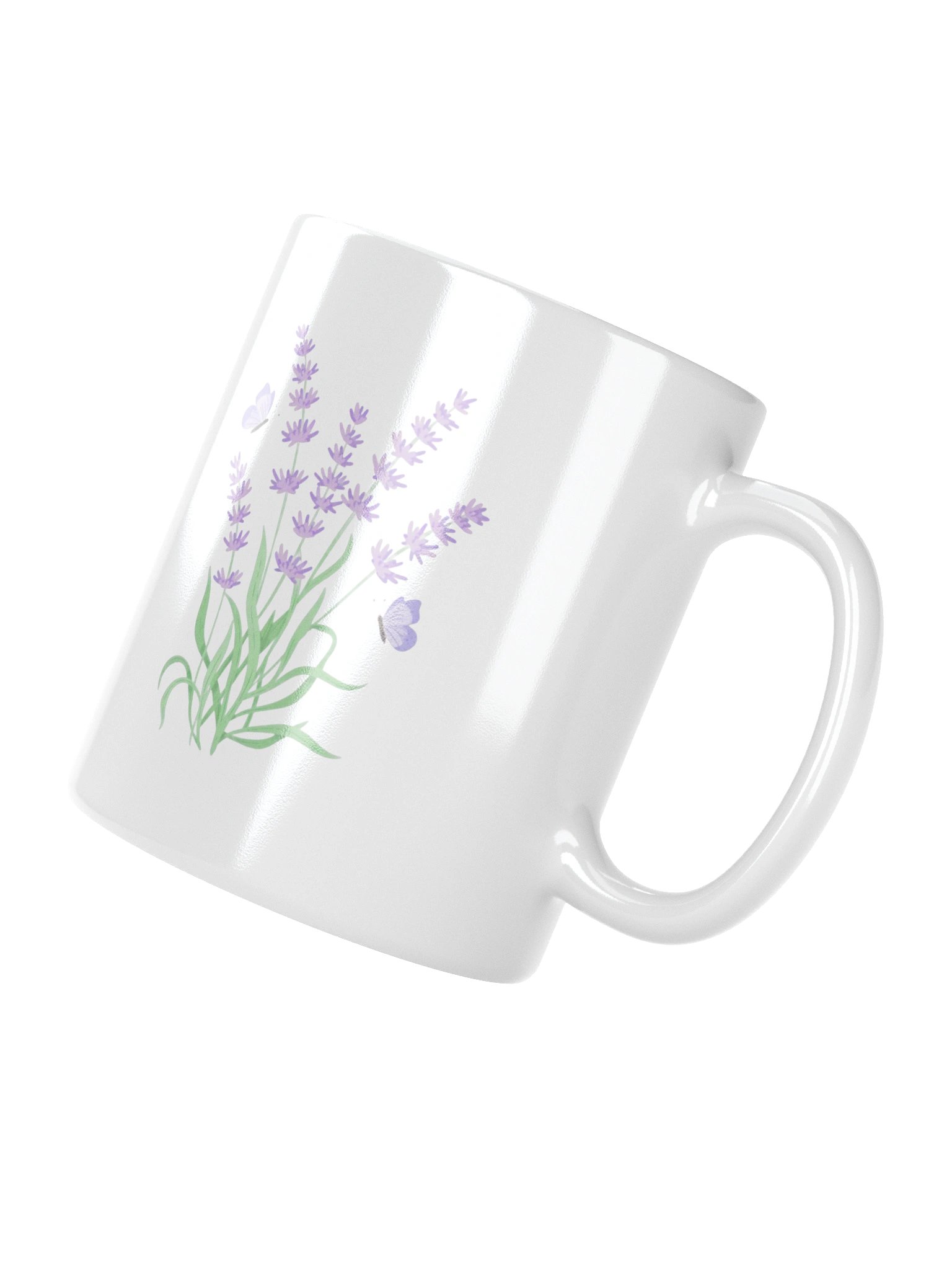 Lavender and Butterfly Floral Coffee Mug product image (11)