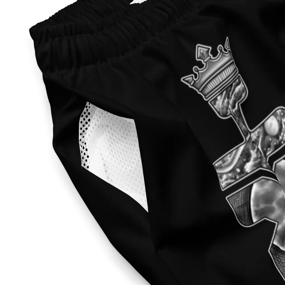 Black and White Logo Men's Swimming Trunks product image (4)