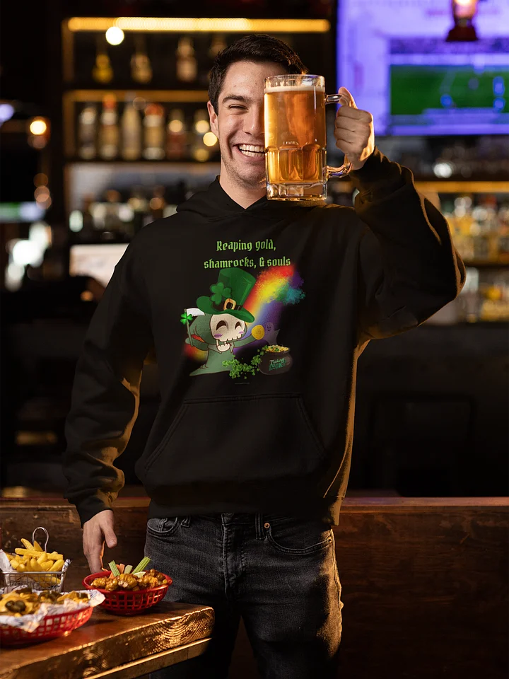 Reaping Gold, Shamrocks, and Souls St. Patrick's Day Black Hoodie product image (1)