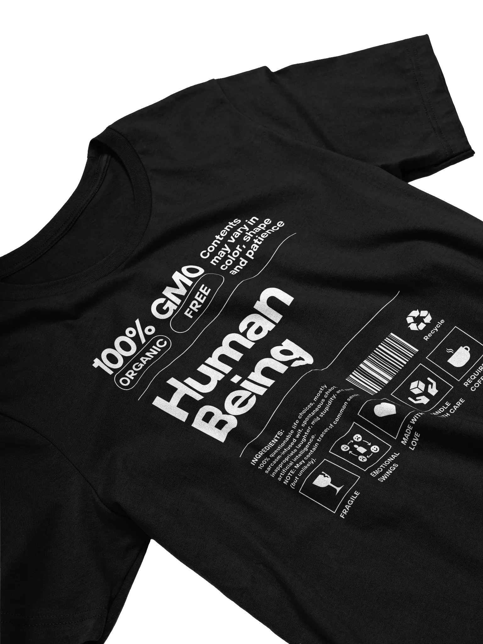 Human Being – Contents May Vary Tee (Dark) product image (2)