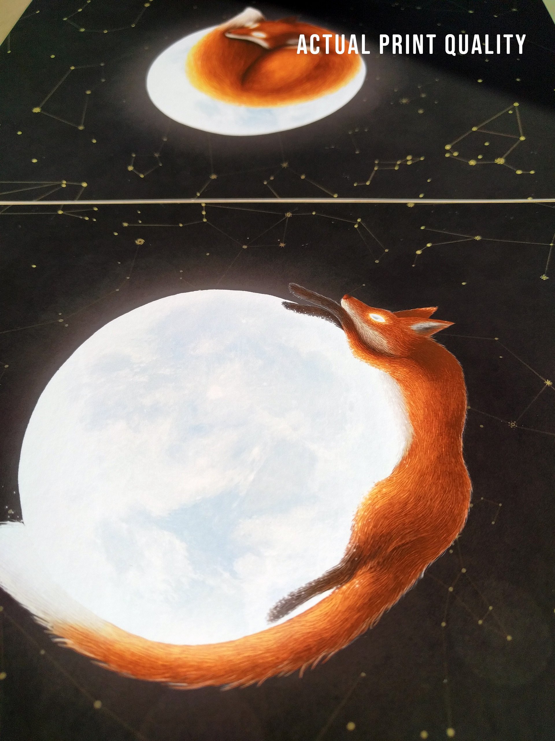 Red Foxes on the Moon Art Print, Set of 2  product image (3)