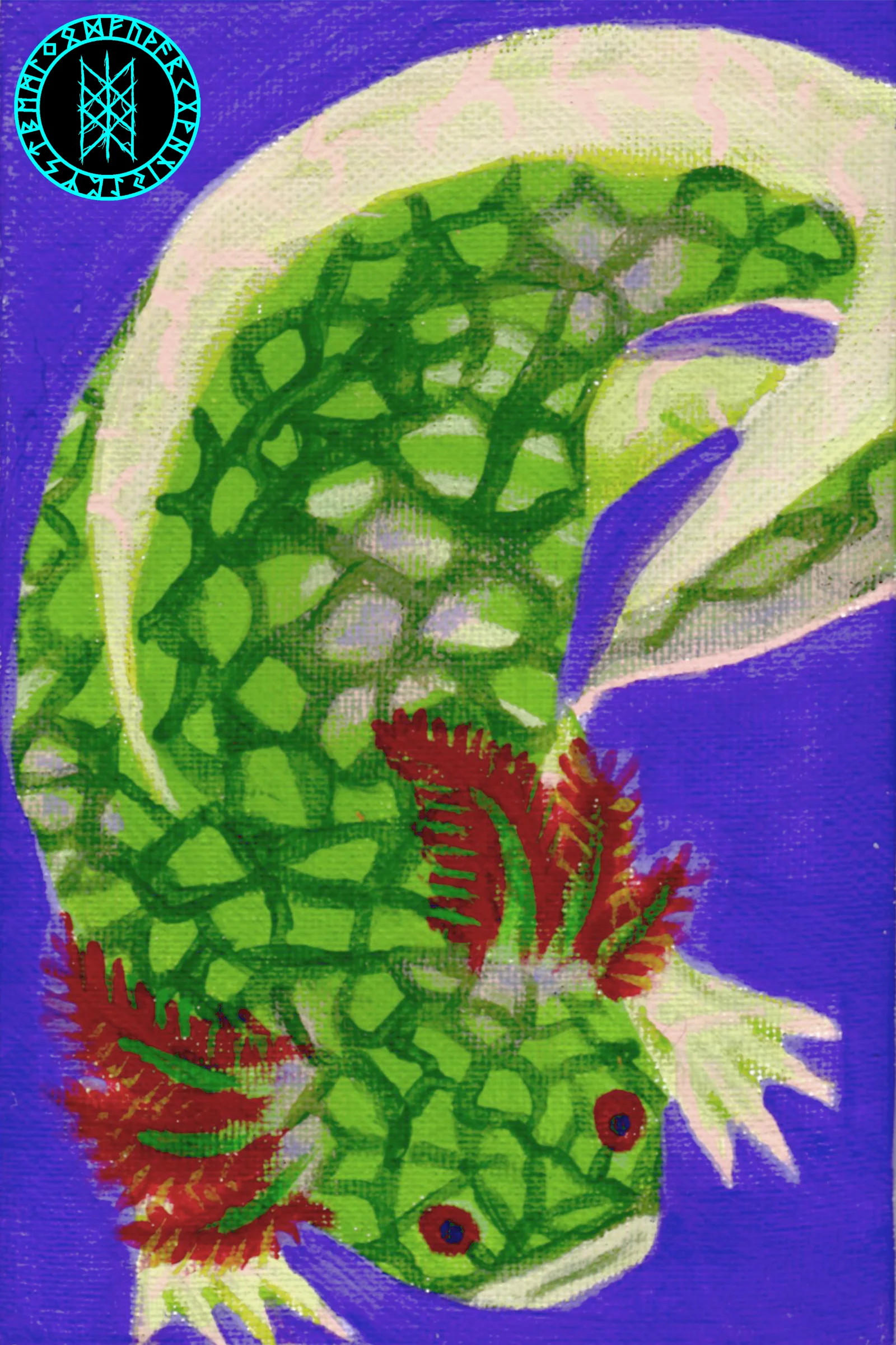 Gone Fission July Scaled Axolotl Canvas Print product image (1)