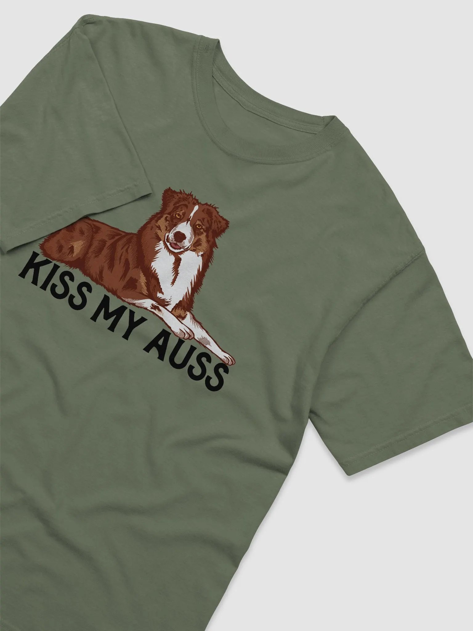 Kiss My Auss | T-Shirt for Australian Shepherd (Red Tricolor) Dog Owners product image (6)