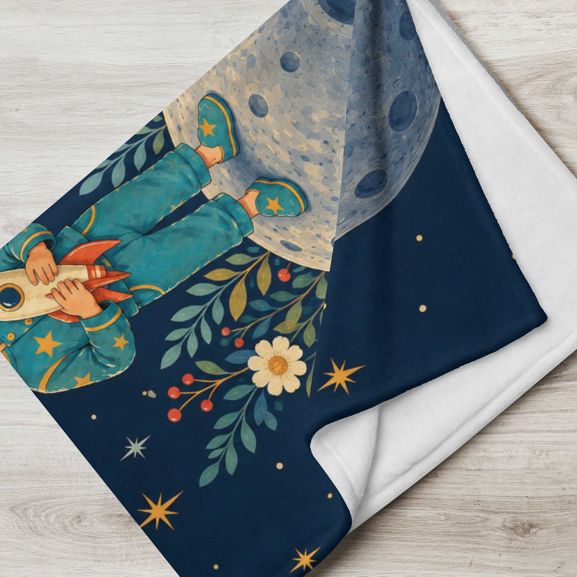 Little Moon Dreamer – Storybook Space Blanket product image (3)