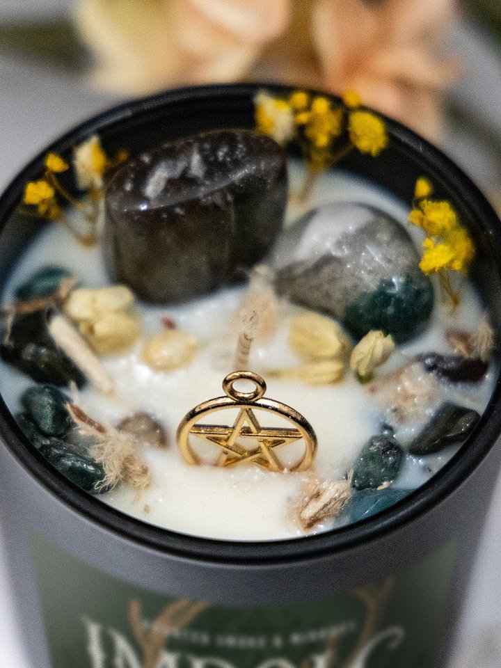 Imbolc Crystal Altar Candle product image (2)