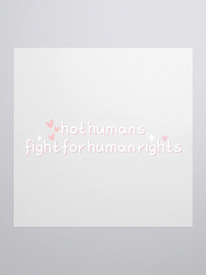 hot humans fight for human rights sticker product image (1)
