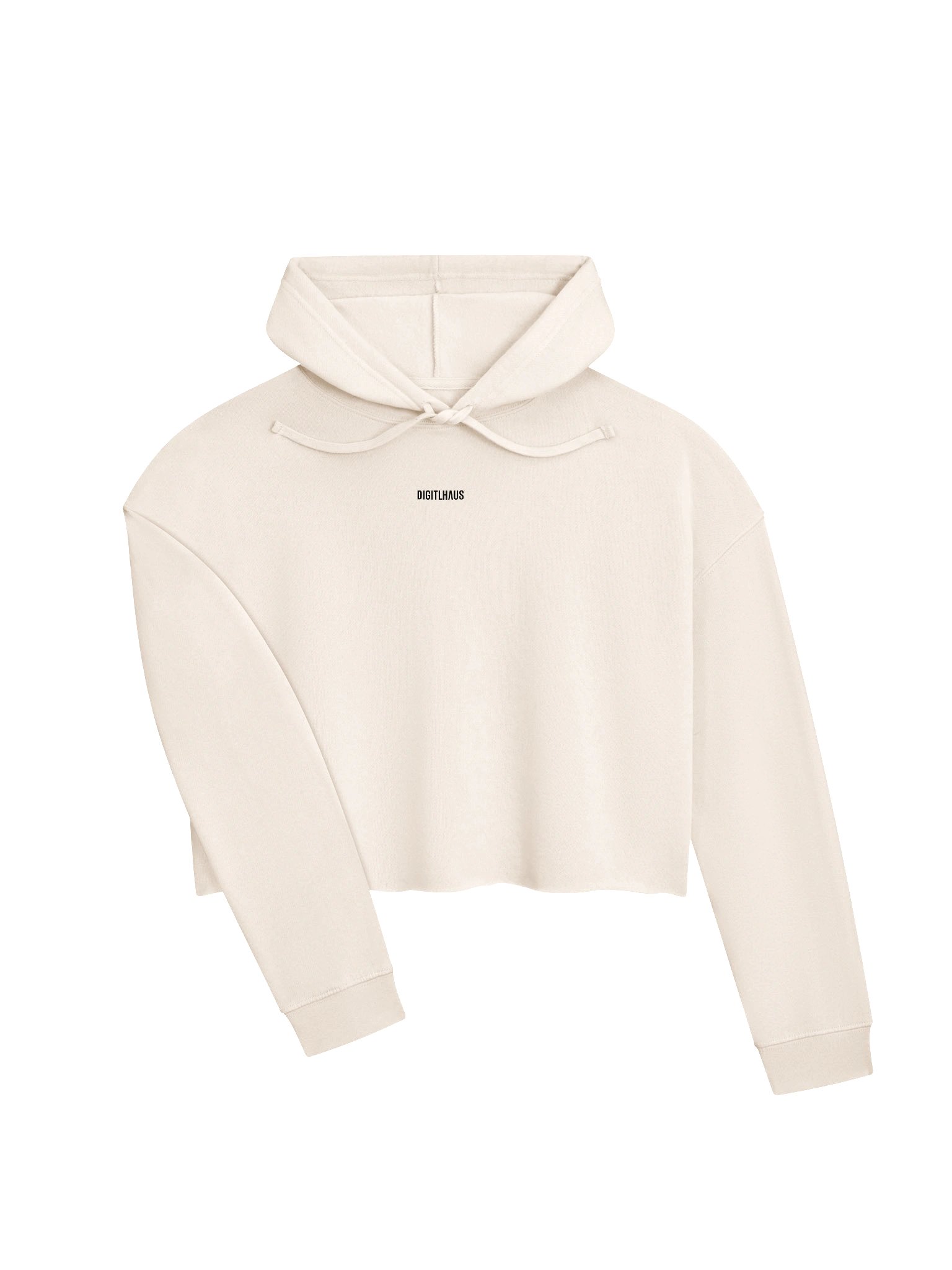 DigitlHaus Womens Cropped Hoodie - Cream product image (3)