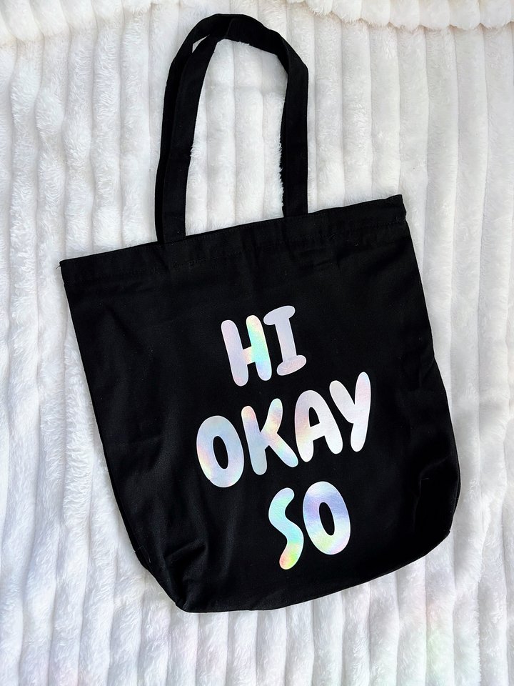 "Hi Okay So" Zippered Tote Bag product image (2)