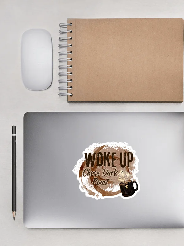 Woke Up. Chose Dark Roast. – Witchy Coffee Die-Cut Sticker product image (1)